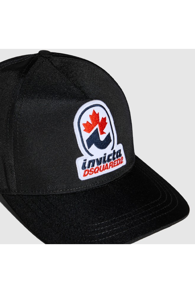DSQUARED2 Black cap with invicta logo