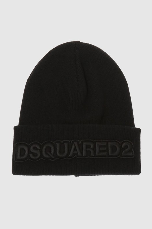 DSQUARED2 Black wool cap...