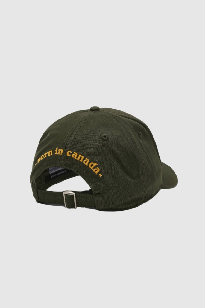 DSQUARED2 Zielona czapka z naszywką