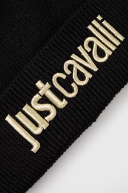 JUST CAVALLI Czarna czapka...