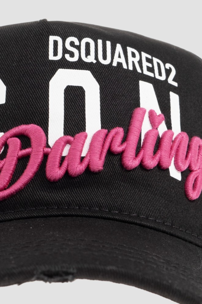 DSQUARED2 Czarna czapka ICON Darling