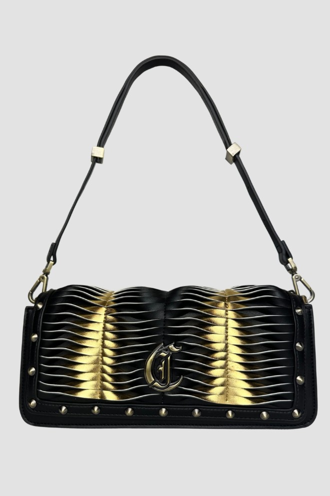 JUST CAVALLI Чорна сумочка з готичним плетінням