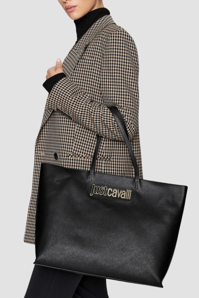 Сумка для покупок JUST CAVALLI Black Range B з металевим написом