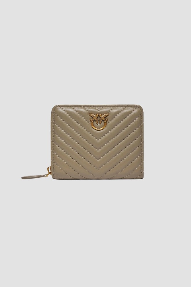 PINKO Beige Taylor Zip Around Wallet