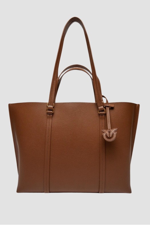 PINKO Brown Carrie shopper bag