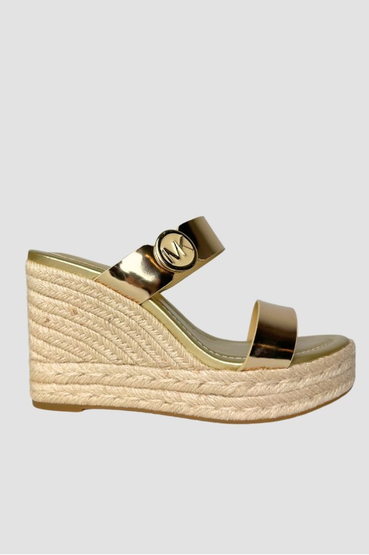 MICHAEL KORS Złote sandały...