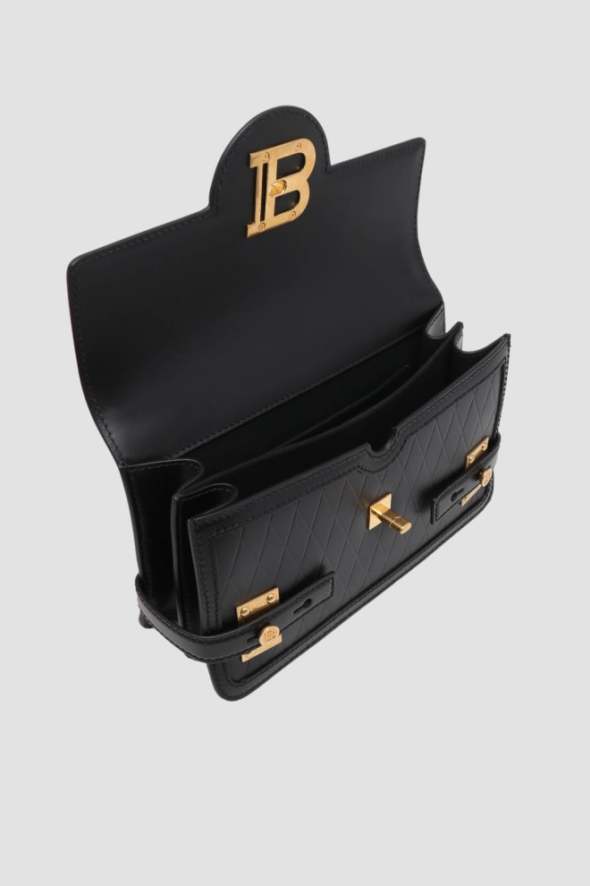 BALMAIN Czarna torebka B-buzz Shoulder 24-Cuir EMB