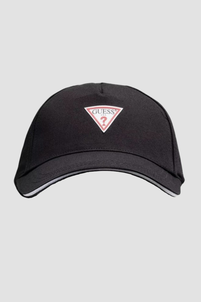 GUESS Black Triangle Patch baseball cap