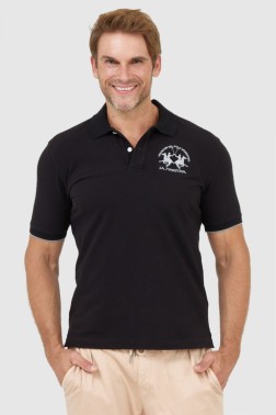 LA MARTINA Czarna koszulka...