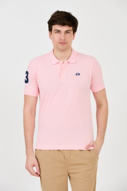 LA MARTINA Różowe polo z...