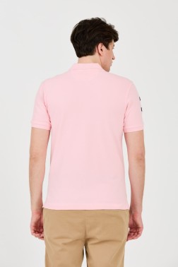 LA MARTINA Różowe polo z...