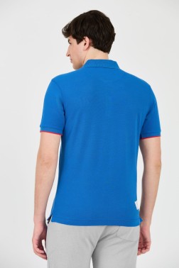 LA MARTINA Niebieskie polo...