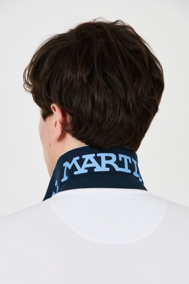 LA MARTINA Białe polo z dużym logo