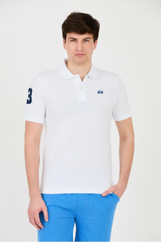 LA MARTINA Białe polo z...