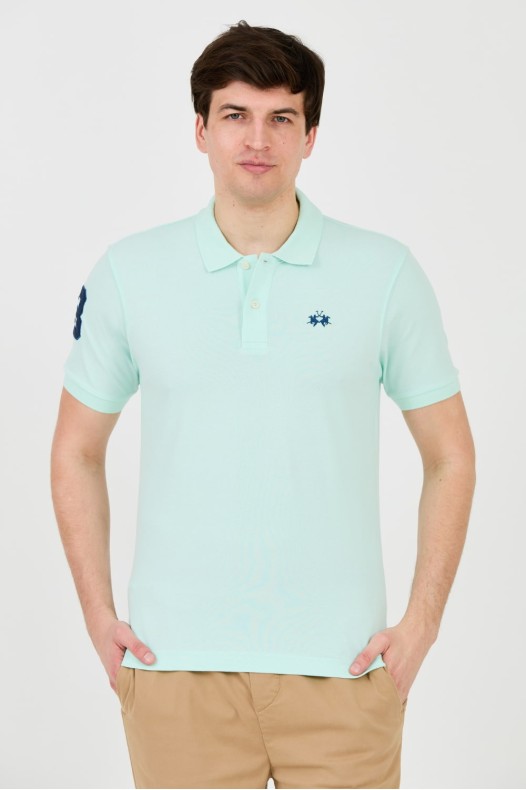LA MARTINA Miętowe polo z...