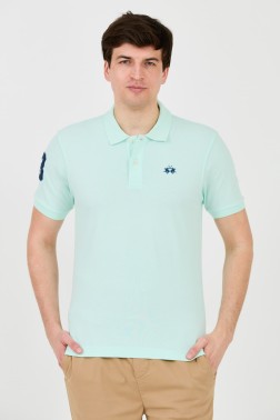 LA MARTINA Miętowe polo z...