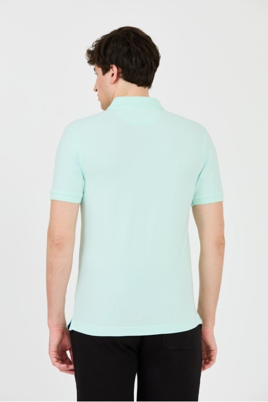LA MARTINA Miętowe polo z...