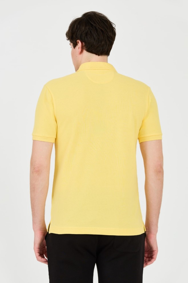 LA MARTINA Żółte polo z małym logo