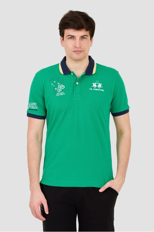 LA MARTINA Zielone polo