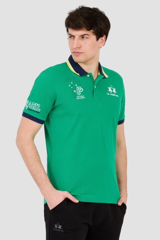 LA MARTINA Zielone polo