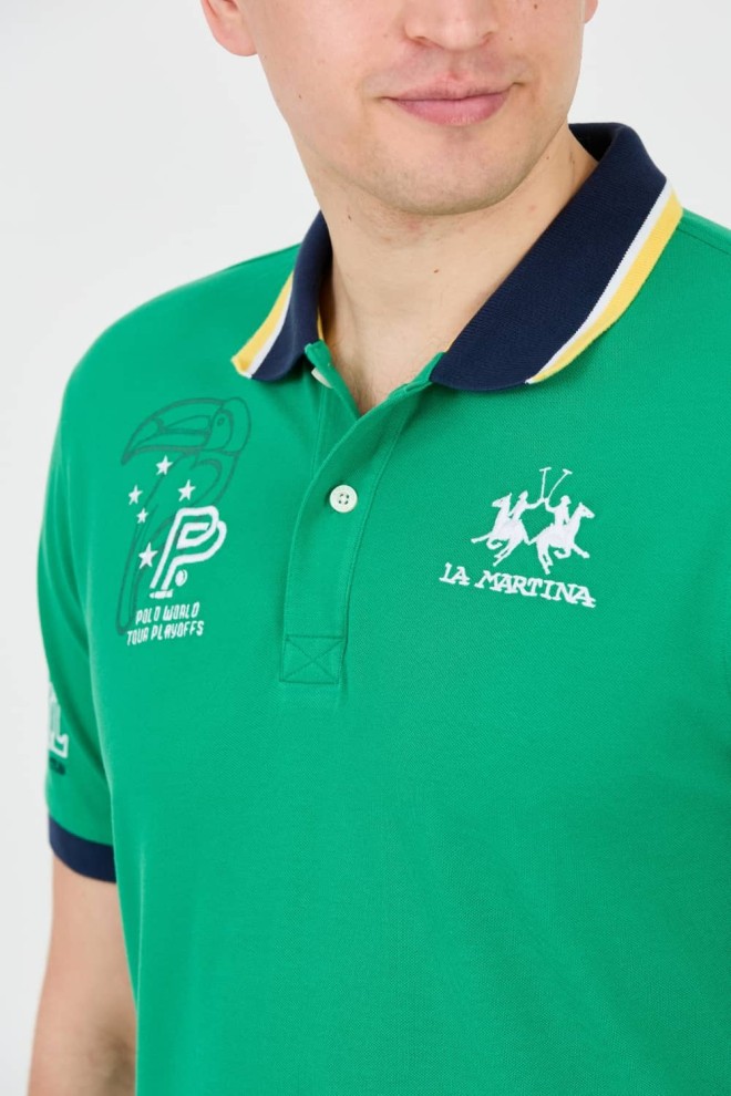 LA MARTINA Zielone polo