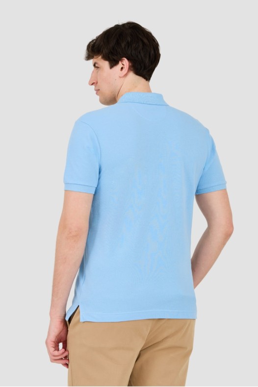 LA MARTINA Błękitne polo z...