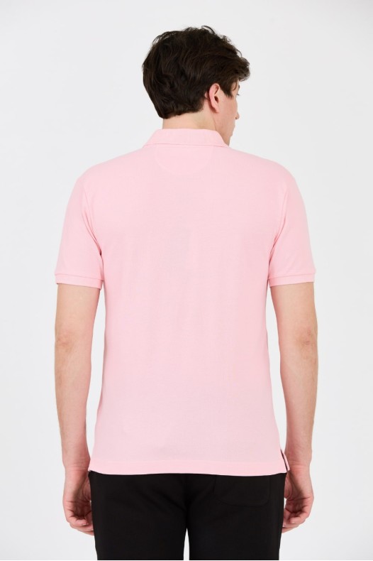 LA MARTINA Różowe polo z...