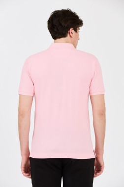 LA MARTINA Różowe polo z...