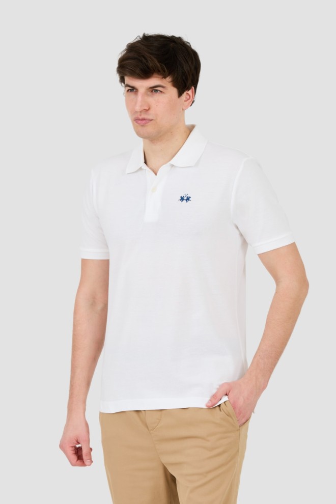 LA MARTINA Białe polo z małym logo