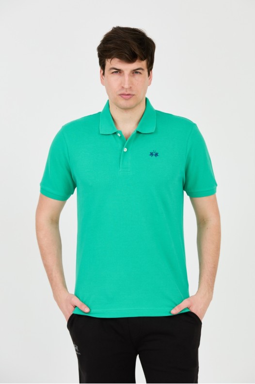 LA MARTINA Zielone polo z...