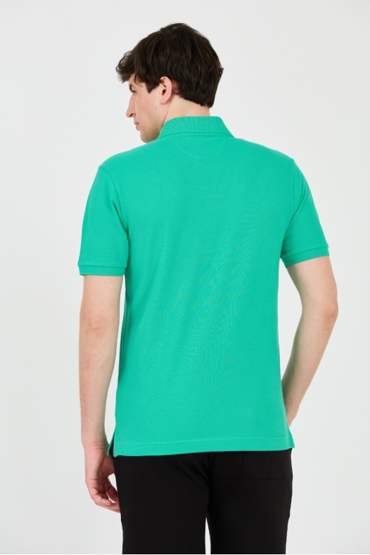 LA MARTINA Zielone polo z...