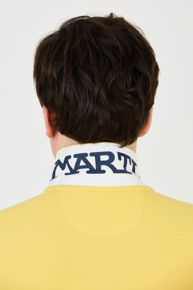 LA MARTINA Żółte polo z dużym logo