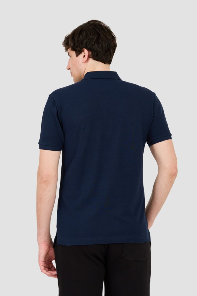 LA MARTINA Granatowe polo z małym logo