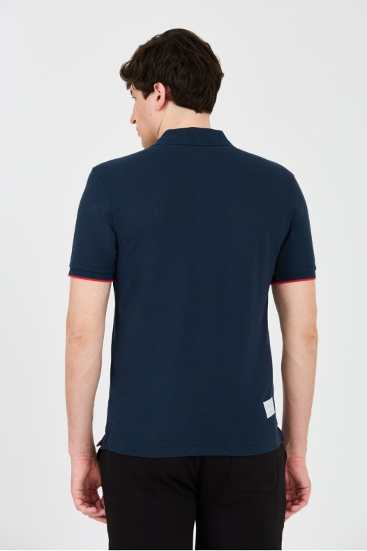 LA MARTINA Navy blue polo...