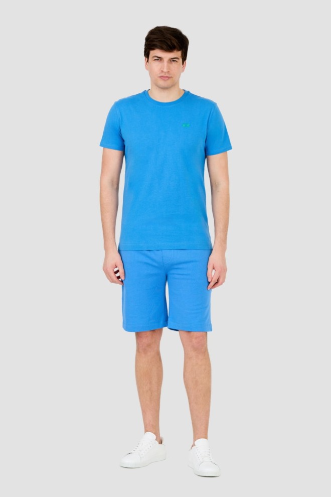 LA MARTINA Blue t-shirt with small logo