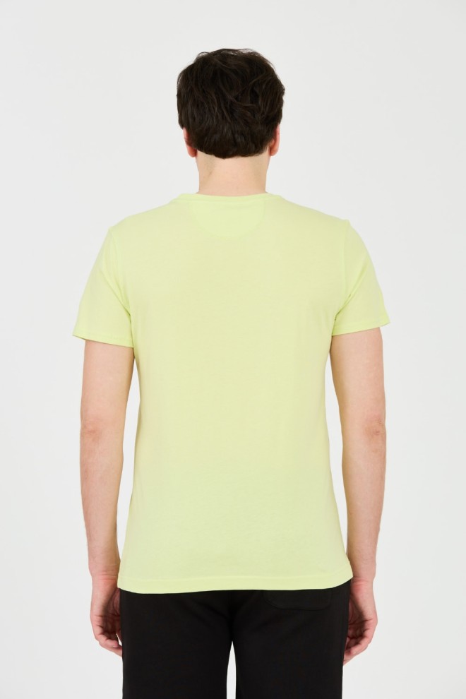 LA MARTINA Yellow t-shirt with small logo