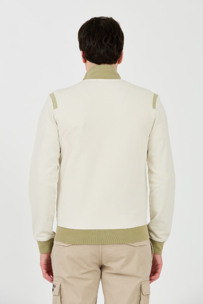 Бежевий світшот AERONAUTICA MILITARE Вишитий 51-й