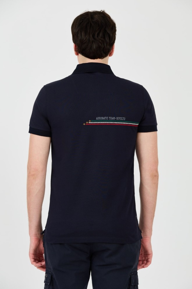 AERONAUTICA MILITARE Granatowe polo Frecce Tricolori Embroidered