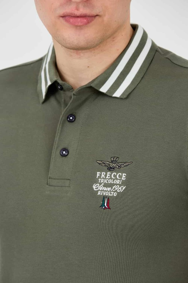AERONAUTICA MILITARE Green Polo Short Sleeve