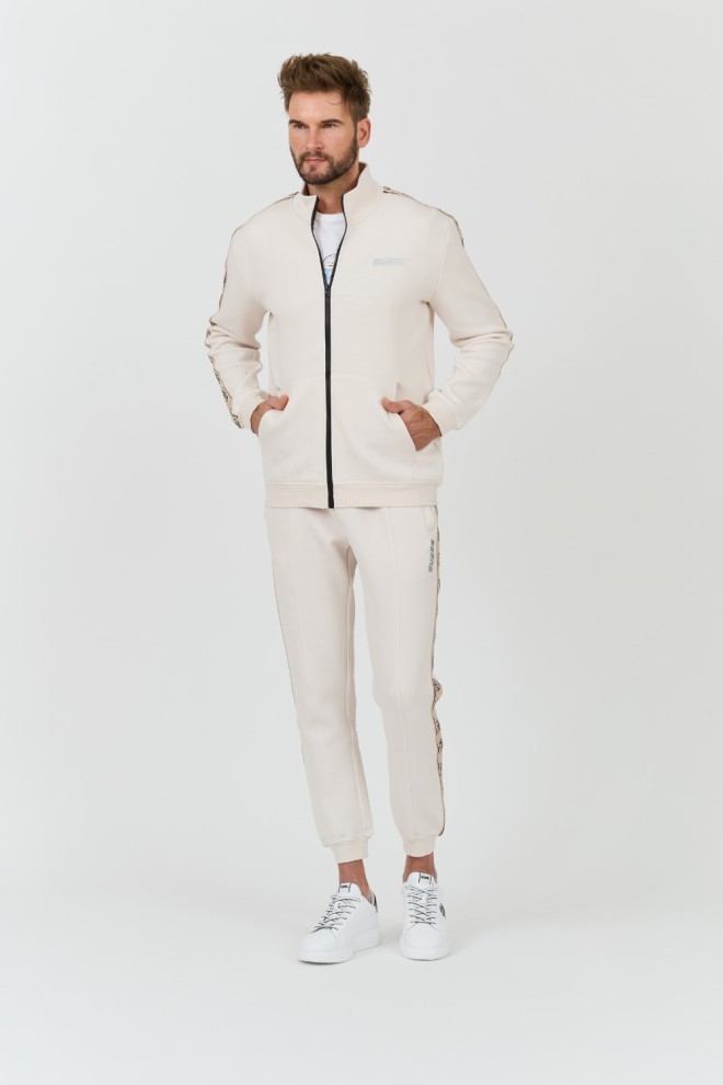 GUESS Beżowe spodnie Mickey Cuff Pant