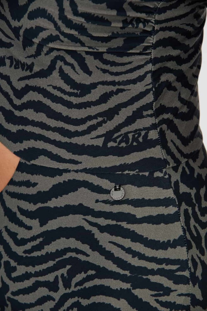 KARL LAGERFELD Oliwkowy strój kąpielowy Karl Dna One