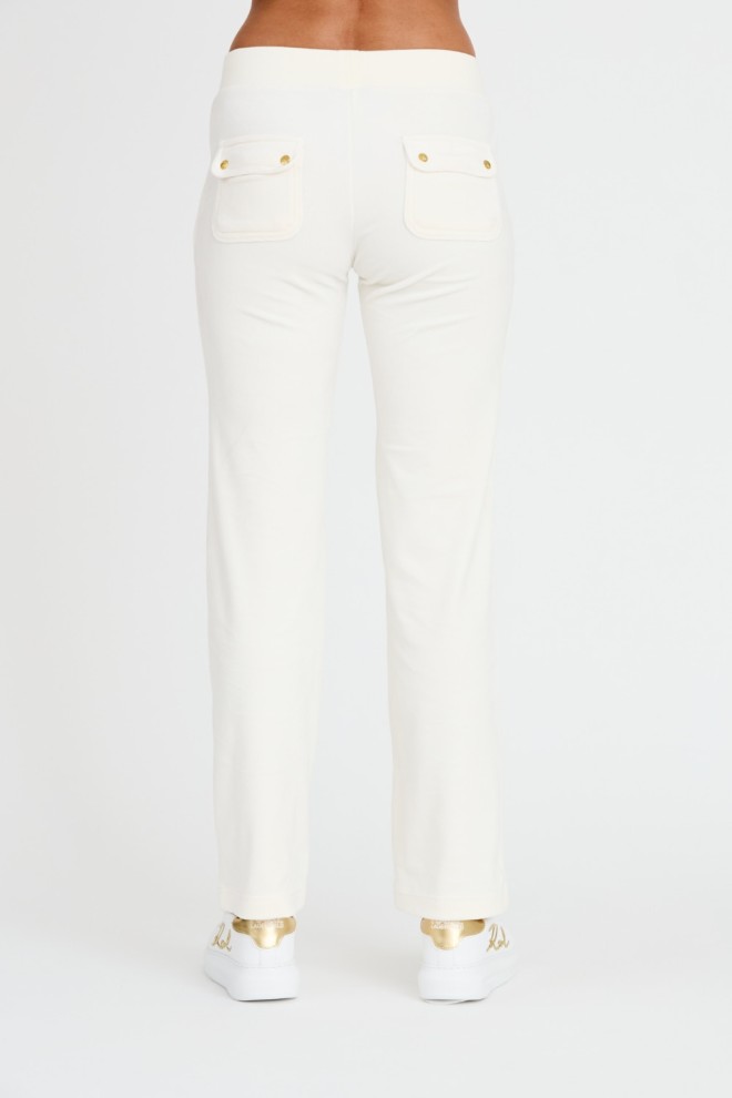 JUICY COUTURE Spodnie ecru Gold Del Ray Pocketed Pant