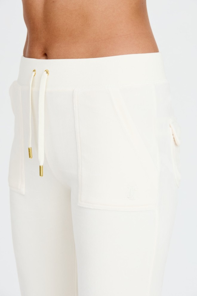 JUICY COUTURE Spodnie ecru Gold Del Ray Pocketed Pant