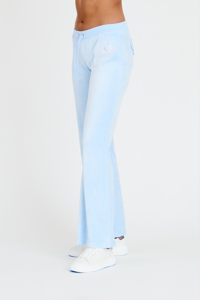 JUICY COUTURE Błękitne spodnie Heritage Dog Crest Kaisa Trackpant