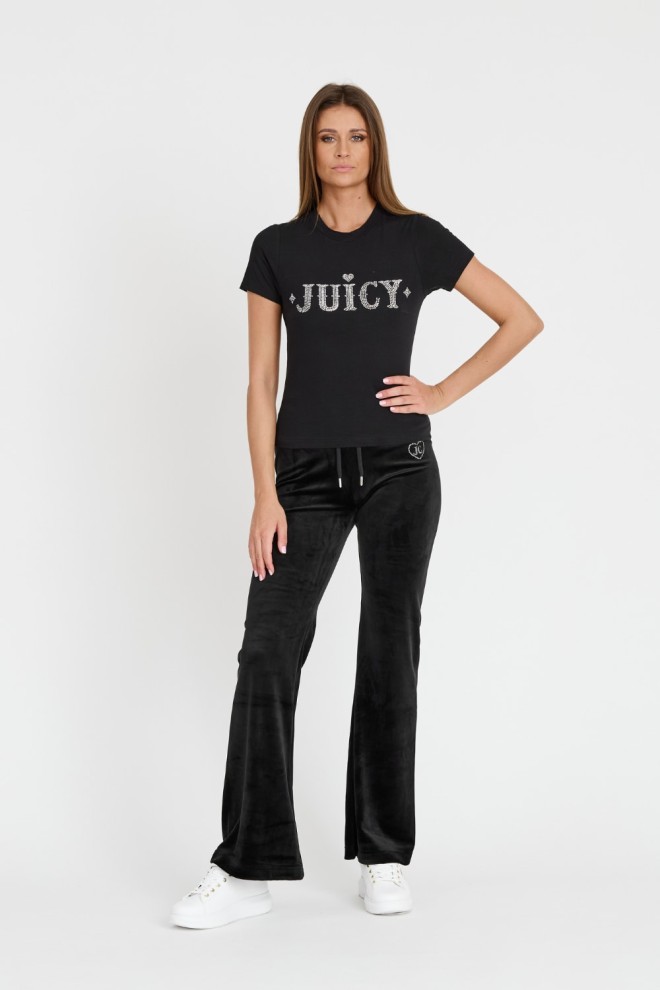 JUICY COUTURE Czarny t-shirt Ryder Rodeo Fitted