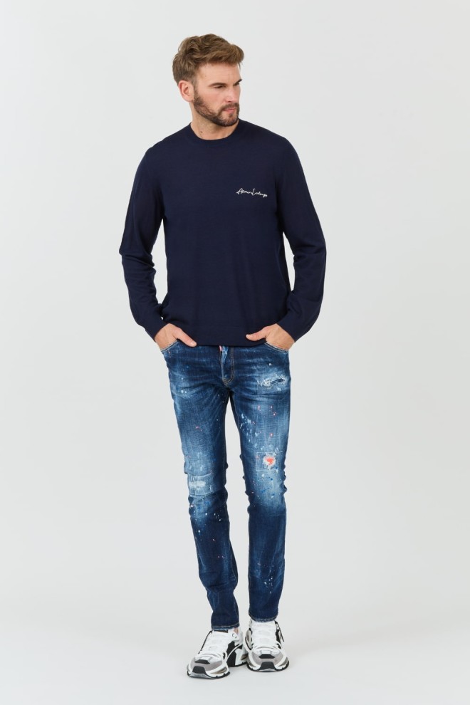 ARMANI EXCHANGE Navy blue sweater Jumpers