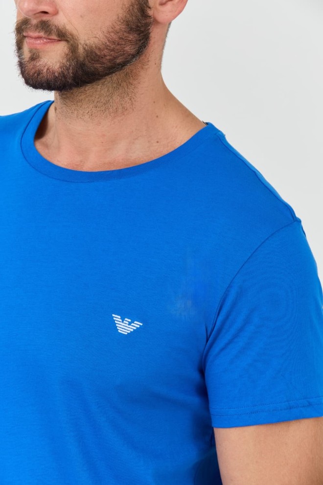 EMPORIO ARMANI Niebieski t-shirt basique