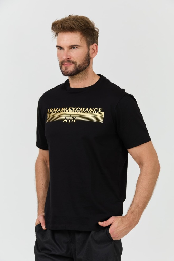 ARMANI EXCHANGE Black short-sleeved t-shirt