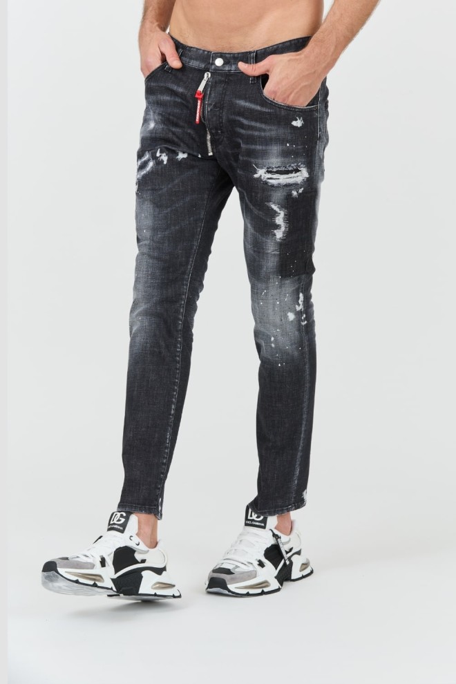 DSQUARED2 Czarne jeansy Skater Jean