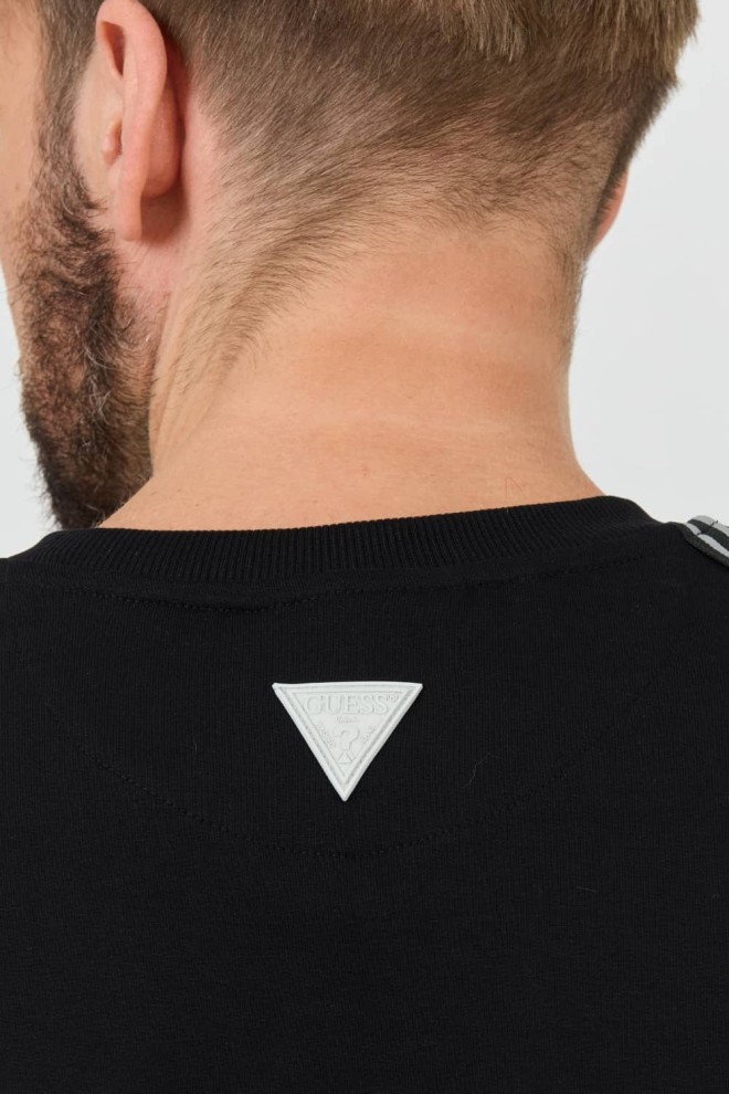 GUESS Black sweatshirt with Arlo stripes